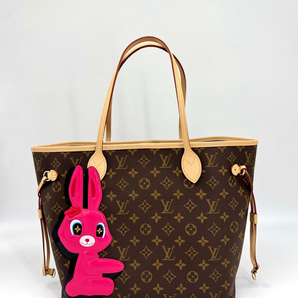 Louis Vuitton limited edition Neverfull x sun yitian bunny rabbit